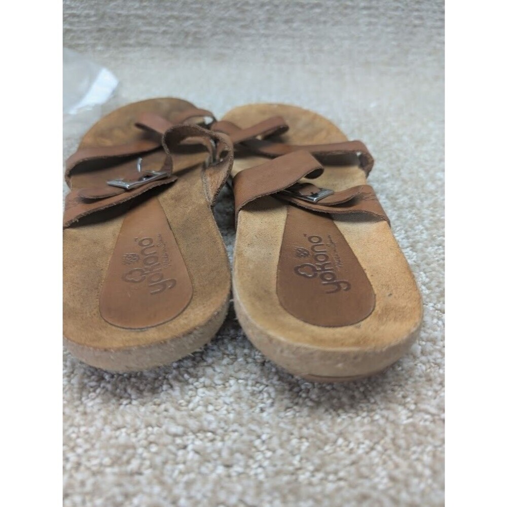 Yokono Sandals Made In Spain Brown Toe Thong Womens Size 10 - Picture 4 of 10
